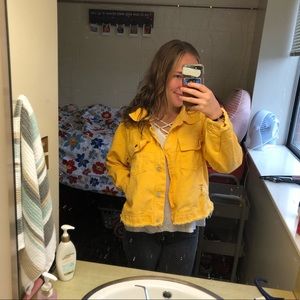 Yellow denim jacket
